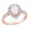 Stella Grace 10K Rose Gold Opal, Lab-Created White Sapphire & Diamond Accent Ring