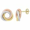 Stella Grace 3-Tone 10k Gold, Rose Gold & White Gold Open Love Knot Stud Earrings
