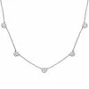 Stella Grace Sterling Silver 2 1/4 Carat T.W. Lab-Created Moissanite Station Necklace