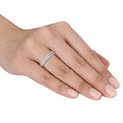 Stella Grace 10k White Gold 1/3 Carat T.W Diamond Anniversary Band Ring -Stella Grace Sales unnamed file 3126