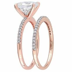 Stella Grace 14k Rose Gold 2 Carat T.W. Lab-Created Moissanite & 1/4 Carat T.W. Diamond Engagement Ring Set -Stella Grace Sales unnamed file 3130