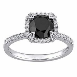Stella Grace 10k White Gold 2 Carat T.W. Black & White Diamond Engagement Ring