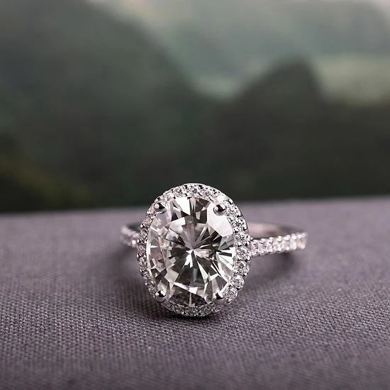 Stella Grace 10k White Gold 5 3/8 Carat T.W. Lab-Created Moissanite Engagement Ring 6 Stella Grace 10k White Gold 5 3/8 Carat T.W. Lab-Created Moissanite Engagement Ring - Image 6