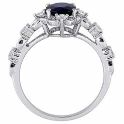 Stella Grace 10K White Gold Diffused Sapphire, White Sapphire & Diamond Accent Ring -Stella Grace Sales unnamed file 319