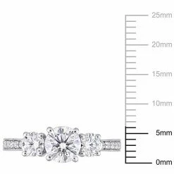 Stella Grace 10k White Gold 1 1/4 Carat T.W. Lab-Created Moissanite 3-Stone Engagement Ring -Stella Grace Sales unnamed file 32