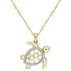 Stella Grace 10k Gold Diamond Accent Sea Turtle Pendant