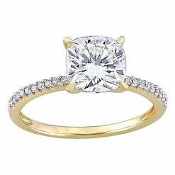 Stella Grace 14k Gold 2 Carat T.W. Lab-Created Moissanite & 1/10 Carat T.W. Diamond Engagement Ring