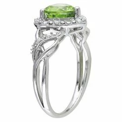 Stella Grace Sterling Silver 1/10 Carat T.W. Diamond & Peridot Heart Crossover Ring 4 Stella Grace Sterling Silver 1/10 Carat T.W. Diamond & Peridot Heart Crossover Ring -Stella Grace Sales unnamed file 3268