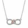 Stella Grace 1/10 Carat T.W. Diamond Two Tone Sterling Silver Infinity Heart Necklace