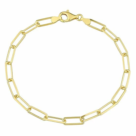 Stella Grace Sterling Silver Fancy Cut Paper Clip Link Chain Bracelet 4 Stella Grace Sterling Silver Fancy Cut Paper Clip Link Chain Bracelet - Image 4