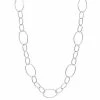 Stella Grace Sterling Silver 13 Mm Fancy Oval Link Chain Necklace