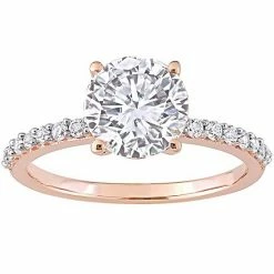 Stella Grace 10k Rose Gold Lab-Created White Sapphire Solitaire Ring