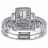 Stella Grace 10k White Gold 3/8 Carat T.W. Diamond Vintage Engagement Ring Set