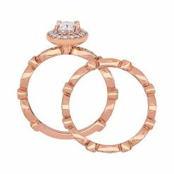 Stella Grace 10k Rose Gold Lab-Created Moissanite Infinity Engagement Ring Set -Stella Grace Sales unnamed file 3453
