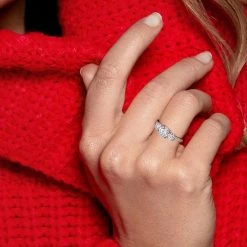 Stella Grace 10k White Gold 1 1/4 Carat T.W. Lab-Created Moissanite 3-Stone Engagement Ring -Stella Grace Sales unnamed file 35