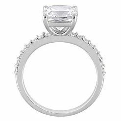 Stella Grace 10k White Gold Lab-Created White Sapphire Cushion-Cut Engagement Ring -Stella Grace Sales unnamed file 3507