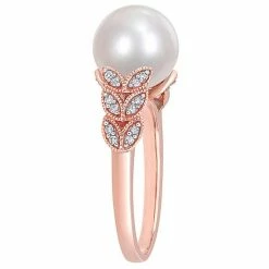 Stella Grace 10k Rose Gold 1/6 Carat T.W. Diamond & Freshwater Cultured Pearl Ring 5 Stella Grace 10k Rose Gold 1/6 Carat T.W. Diamond & Freshwater Cultured Pearl Ring -Stella Grace Sales unnamed file 3521