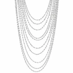 Stella Grace Sterling Silver Multistrand Chain Necklace -Stella Grace Sales unnamed file 3541