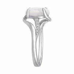 Stella Grace Sterling Silver 1/10 Carat T.W Diamond & White Opal Fashion Ring 6 Stella Grace Sterling Silver 1/10 Carat T.W Diamond & White Opal Fashion Ring -Stella Grace Sales unnamed file 3609