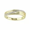 Stella Grace Gold Tone Sterling Silver Diamond Accent Twist Ring