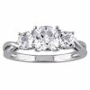 Stella Grace 10k White Gold Lab-Created White Sapphire & Diamond Accent Engagement Ring