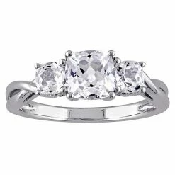 Stella Grace 10k White Gold Lab-Created White Sapphire & Diamond Accent Engagement Ring