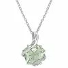 Stella Grace Sterling Silver Green Quartz & Diamond Accent Swirl Pendant