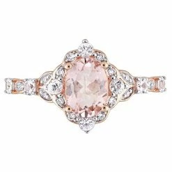 Stella Grace 10k Rose Gold Morganite, White Sapphire & Diamond Accent Vintage Halo Ring -Stella Grace Sales unnamed file 3730