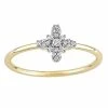Stella Grace 10k Gold 1/10 Carat T.W. Diamond Floral Ring