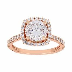 Stella Grace 10k Rose Gold Lab Created Moissanite Engagement Ring