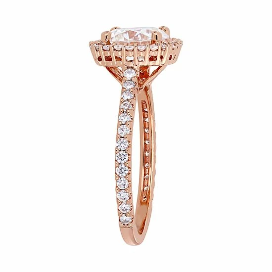 Stella Grace 10k Rose Gold Lab Created Moissanite Engagement Ring 2 Stella Grace 10k Rose Gold Lab Created Moissanite Engagement Ring - Image 2