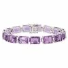 Stella Grace Sterling Silver Amethyst Tennis Bracelet