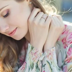 Stella Grace 2 Ct. T.W. Oval Cut Lab-Created Moissanite & 1/10 Ct. T.W. Diamond Engagement Ring -Stella Grace Sales unnamed file 38