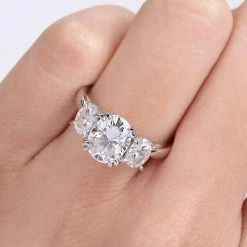 Stella Grace 10k White Gold Lab-Created Moissanite 3-Stone Engagement Ring -Stella Grace Sales unnamed file 3812