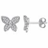 Stella Grace 10k White Gold 1/5 Carat T.W Diamond Butterfly Stud Earrings