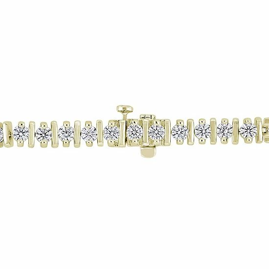 Stella Grace 18k Gold Over Silver 4 1/2 Carat T.W. Lab Created Moissanite Bar Tennis Bracelet 2 Stella Grace 18k Gold Over Silver 4 1/2 Carat T.W. Lab Created Moissanite Bar Tennis Bracelet - Image 2