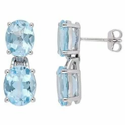Stella Grace Sterling Silver Sky Blue Topaz Dangle Earrings