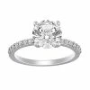 Stella Grace 10k White Gold Lab-Created White Sapphire Solitaire Ring
