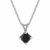 Stella Grace 10k White Gold 1-ct. T.W. Black Diamond Solitaire Pendant