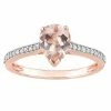 Stella Grace 10k Rose Gold Morganite & 1/8 Carat T.W. Diamond Engagement Ring