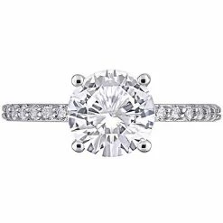 Stella Grace 10k White Gold Lab-Created White Sapphire Solitaire Ring -Stella Grace Sales unnamed file 388