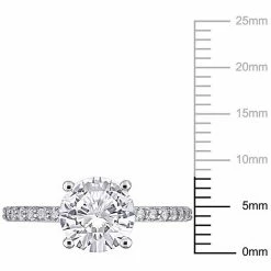 Stella Grace 10k White Gold Lab-Created White Sapphire Solitaire Ring -Stella Grace Sales unnamed file 389