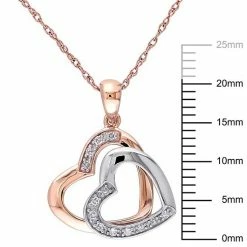 Stella Grace 10k Gold Diamond Accent Double Heart Pendant Necklace -Stella Grace Sales unnamed file 3895