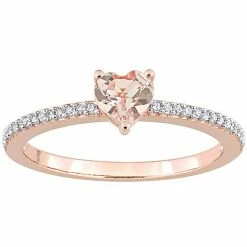 Stella Grace 10k Rose Gold Morganite & Diamond Accent Heart Promise Ring