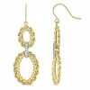 Stella Grace Two Tone 14k Gold Hoop Drop Earrings