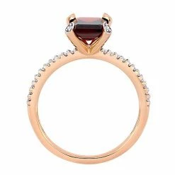 Stella Grace 10k Rose Gold Garnet & 1/10 Carat T.W. Diamond Engagement Ring -Stella Grace Sales unnamed file 3988