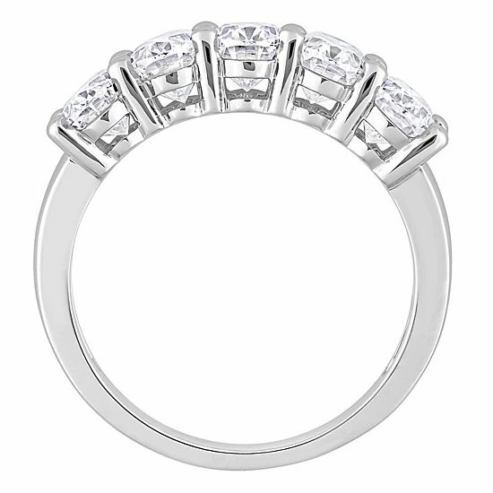 Stella Grace 10k White Gold 2 1/2 Carat T.W. Lab-Created Moissanite Semi-Eternity Wedding Band 3 Stella Grace 10k White Gold 2 1/2 Carat T.W. Lab-Created Moissanite Semi-Eternity Wedding Band - Image 3