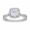 Stella Grace 10k White Gold Lab Created Moissanite Engagement Ring