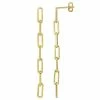 Stella Grace 14k Gold Paper Clip Link Drop Earrings