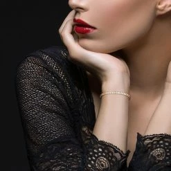 Stella Grace 18k Gold Over Silver Lab-Created White Sapphire Tennis Bracelet -Stella Grace Sales unnamed file 407